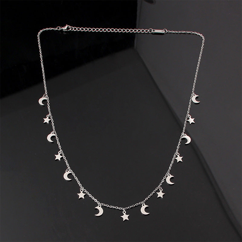 Female Stainless Steel Star Small Pendant Necklace - Chic Angle